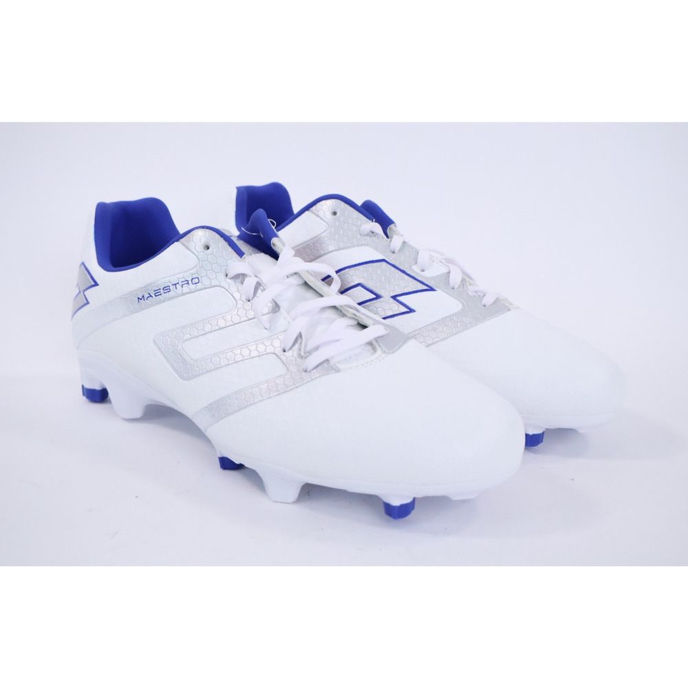 Lotto Maestro FG Soccer Cleats White Blue Men's Size 9.5 NEW